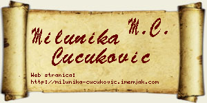 Milunika Čučuković vizit kartica